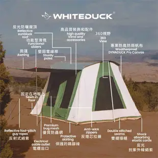 【WHITEDUCK美國白鴨】 美國豪華露營帳篷 梯型帳篷 蒙古包4~6人帳篷 橄欖綠