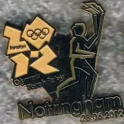 2012 London Olympic Torch Relay Nottingham Games Mark Pin