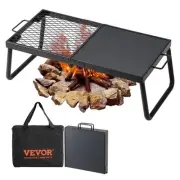 VEVOR Folding Campfire Grill Heavy Duty Steel Mesh Grate 22.4" Portable