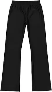 [Yruioon] Big Girls Modern Jazz Latin Dance Pants Bell Bottom Flare Trousers Boot Cut Yoga Capri Legging
