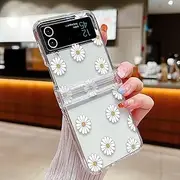 Transparent Love Flower Phone Case for Samsung Galaxy Z Flip 6 5 4 3 Flip 5 Flip 6 Slim Hard Back Cover,8,for Samsung Galaxy Z Flip 4
