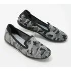 Clarks Cloudsteppers Carly Dream Black Camo Women's Slip On Loafers Sz 5 M