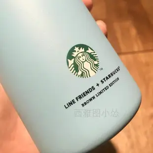 Starbucks官方正品！星巴克杯子2022line friends合作款聯名熊大不銹鋼保溫杯水杯茶奶昔茶水咖473m