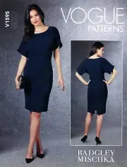 VOGUE SEWING PATTERN 1595 MISSES 6-14 EASY BADGLEY MISCHKA KIMONO SLEEVE DRESS