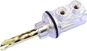 Speaker Banana Plugs Connector | Banana Connector Speaker Plugs - Banana Jack Speaker Wire Plugs, Transparent Banana Plug Connectors, Speaker Connectors for Sound Systems