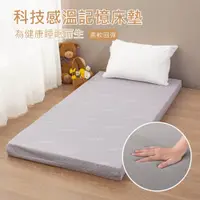 在飛比找蝦皮商城優惠-台灣製科技感溫10公分記憶床墊 10cm床墊 薄墊 和室墊 