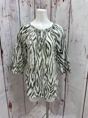 NWT Chicos White Green Top Size 0 (S/4) TCC