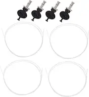 MINAOLULUS 4pcs Ukulele Tuning Pegs with Strings Easy Install Friction Tuners for Soprano Ukulele Durable Accessories for Beginners Professionals Upgrade Your Instrument Sound