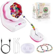 Yelsky Clay Bead Spinner Kit, Electric Bead Spinner for Jewelry Making, Quickly Make Your Own Jewelry, Bead Spinner Kit with 4 Pins for Making Necklaces, Beads, Bracelets, Waist Beads, Kids Gifts
