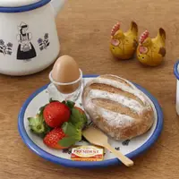 在飛比找蝦皮購物優惠-韓國1537 復古琺瑯 牛奶女孩 21cm 淺盤 盤子 早餐