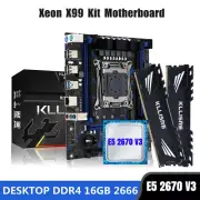 X99 Motherboard Combo Kit Set LGA 2011-3 Xeon E5 2670 V3 CPU DDR4 16GB (2PCS 8G)