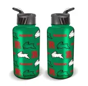 126640 SOUTH SYDNEY RABBITOHS NRL TEAM LOGO 1 LITRE PLASTIC FLIP DRINK BOTTLE