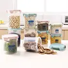 Food Container Glass Canister Capacity Jar with Lid for Fruit Cereal Storage