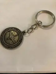 F-16 FIGHTING FALCON PEWTER KEYCHAIN - PENDANT Lockheed Martin Dealer Promo