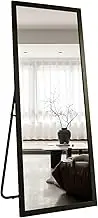 Full Length Mirror,Rectangular Large Long Hanging Full-Length Vanity Mirror, Free Standing Mirror,for Bedroom Entry Dressing Room(Black,150cm)