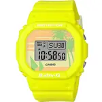 【CASIO】BABY-G 復古夏日海灘風情電子錶-黃(BGD-560BC-9)公司貨