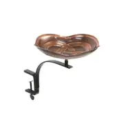 ACHLA Dara Knot Birdbath with Rail Mount Bracket, Antique Copper - BB-11-RM