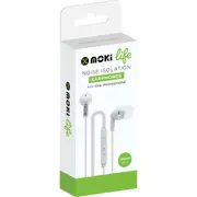Moki Life Noise Isolation Earphones & In Line Microphone each