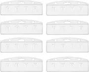 20Pcs Horizontal Half Card Badge Holders Plastic Card Protectors Sleeves Pouches Half Card Swipe Badge Holder Easy Access Swipe Card Holders for Swipe Cards IDs Credit Cards and Passes