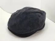 KANGOL CORD HUDSON BLACK CORDUROY FLAT CAP