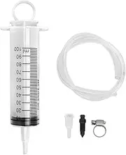 Lwuey Syringe Brake Oil Bleed Kit, 100 ML Brakes System Bleeding Tools Braked Bleeder Fluid Change Disc Braking Mineral Fluid Syringes 50cm Hose Universal for Motorbikes Scooters Quads Maintenance