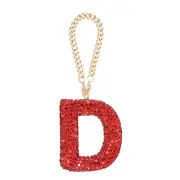 Bling Car Letter Charm, Initial D Letter Hanging Ornaments for Bag Cup, Red