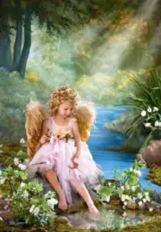 Chart Needlework Crafts DIY-Counted Cross Stitch Pattern - Angel Pond