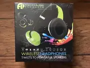 NEW Fine Life Audio Bluetooth Convertible Speaker Headphones-Green