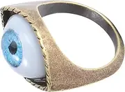 [MOBUTOFU] Finger Ring Devil Eye Rings Evil Eye Finger Jewelry Punk Rings for Men Evil Eye Beads Blue Evil Eye Band Ring Eyeball Punk Ring Mens Adjustable Rings Rings Vintage Ring Men