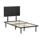 Artiss Bed Frame King Single Size Metal Noe fabric,linen,plywood King Single Bed