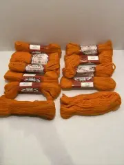 Lot of 11 ORANGE Vintage NOS Scovill Dritz 100% Virgin Wool Needlepoint Yarn