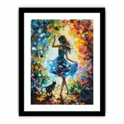 Dance With My Cat Framed print Art Poster