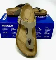 Birkenstock Gizeh Regular Fit Birko Flor Stone US Ladies 8 Men 6 NIB EU 39