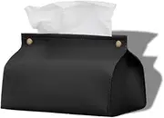 Leather Tissue Box Cover Holder, 1Pc Modern PU Leather Rectangular Tissue Box Cover Holder Organizer,Leather Tissue Box Cover Holder,PU Leather Tissue Box Cover Holder,Leather Tissue Box Cover,Black