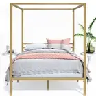 Zinus Double Gold Metal Canopy Steel Four Poster Bed Frame