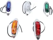 NDNCZDHC 5 PCS Marine Navigation Lights, Dc10 to 30v Stern Light, Side Marker Light Red Yellow White Blue Green Navigation Light