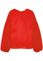 Khaite Quico Oversized Silk-organza Blouse - Red - 4 (UK8 / S) 4 (UK8 / S)