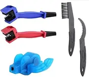 Jindizi Bike Chain Cleaner Kit, 5 Pieces Bicycle Chain Washer Cleaning Kit Chain Cleaner, Easy and Quick Clean Chains Scrubber Gear Brush Maintenance Cleaning Tool Set for Road Bicycle Mountain Bikes