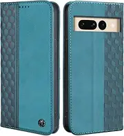 CXTCASE Case for Google Pixel 7 Pro, Shockproof PU Leather Flip Folio Cover with Card Slots, Magnetic Wallet Case for Google Pixel 7 Pro, Green
