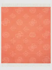 GUESS Women's Orange Logo Blanket