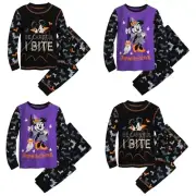 Disney Store Mickey Minnie Mouse Halloween Costume Pajamas PJ Pals Glow in Dark
