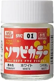 GSI Creos SVC01 Soft Vinyl Color Series, White, Matte, 0.6 fl oz (18 ml), Model Paint