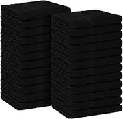 Avalon Salon Towels – 24 Pack Black Hand Towels 100% Cotton Spa Towels – 16x27 inches Highly Absorbable Facial Towels Gym Towels Hair Towels and Face Towels Bulk Small Towels (Not Bleach Proof)