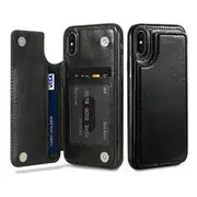 KISSCASE Retro PU Leather Card Slots Bracket Case for iPhone X 8/8 Plus/7/7 Plus/6/6s/6 Plus/6s Plus IPHONE 7/8 WHITE