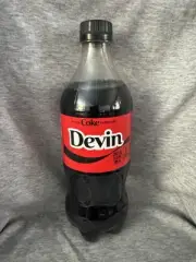 Share a Coke with Devin 2025 Personalized Gift Coca~Cola Bottle 20oz Zero