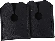 DECOMELODY 2Pcs Leather Sleeve for Razor Head Protective Simulated Leather Cover Compatible with Various Manual Shaver Heads for Travel and Storage