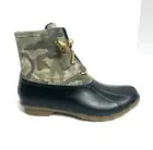 Sperry Womens Saltwater Camo Boots 9.5 M