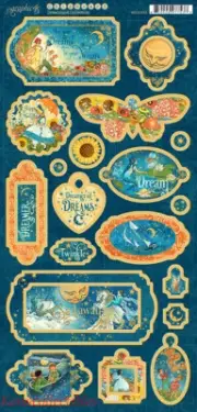Graphic 45 Dreamland CHIPBOARD 6x12 (23PCS) New! Magical! 2019 Retired!