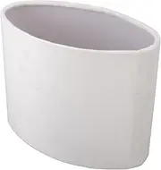 Oval Lamp Shade Cloth Lampshade E27 E14 Universal Use Soft Light Rustproof Modern Cover Table Floor Bedroom (White)