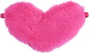 EXAOMBLE 1Pc Plush Heart Shape Sleep Eye Mask Soft Rosy Sleep Patch for Comfortable Light Blocking Sleep Mask for Nap Travel and Relaxation